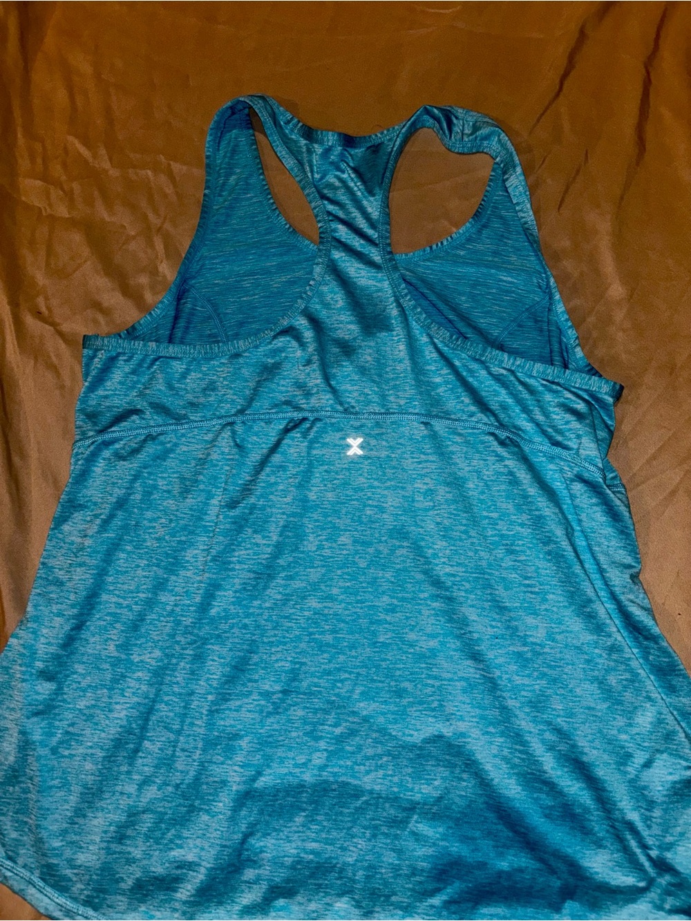 Xersion Blue Heather Racerback Performance Tank - Picture 7 of 9